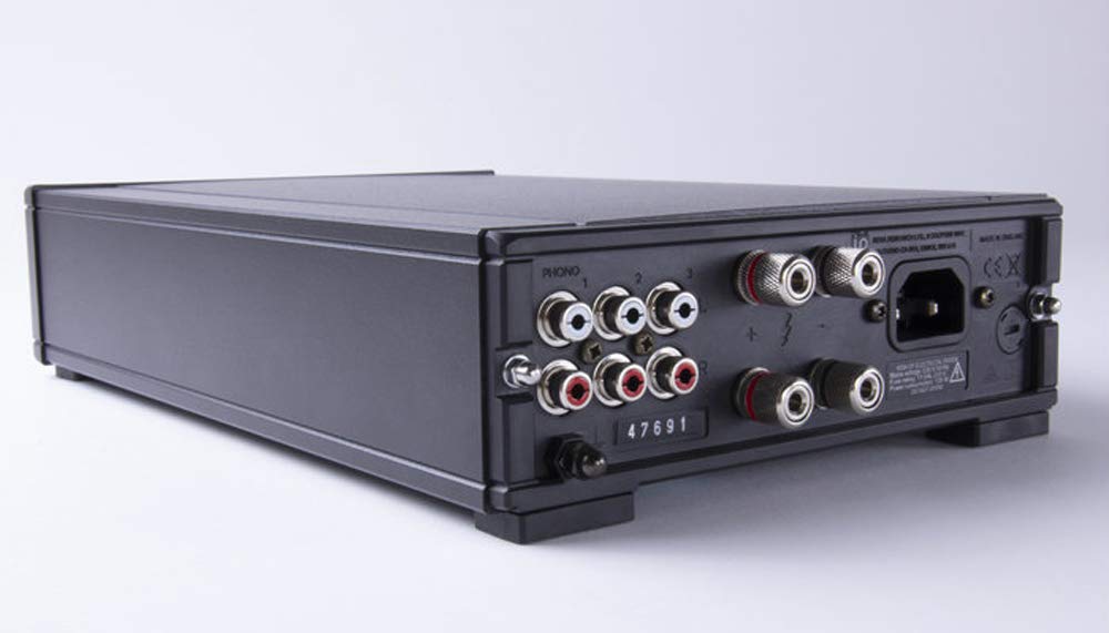 Rega IO - Amplificatore integrato con stadio fono integrato, 30 W per canale e presa per cuffie