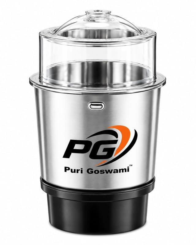 Premium Mixer Grinder Jar | Stainless Steel Jar for Spice, Masala & Chutney Grinding | Compact Kitchen Appliance with Clear Lid 500 Ml