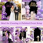7.2FT Arch Backdrop Cover, Black Spandex Round Top Arch Stand Cover with Balloon Tying Tool for Wedding Ceremony Baby Shower Gender Reveal Birthday Party Photo Background Decorations - Image 5