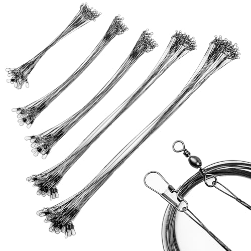 60 pcs de fils en acier inoxydable pour la pêche au...