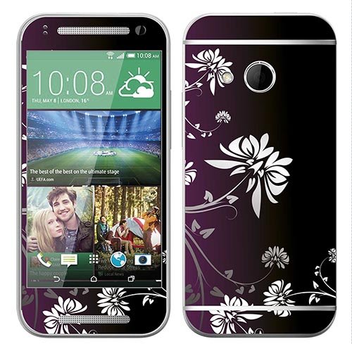 Royal Adhesivo RS.122521 – Adhesivo para HTC One Mini 2 con diseño de White and Purple Flowers