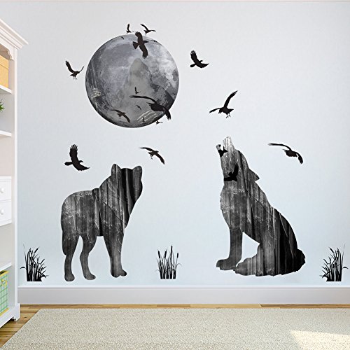 Vinilo decorativo Moon Wolves 33x28 pulgadas miniatura 7