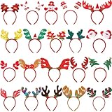 Niurewan 20 PCS Christmas Headbands,Xmas Headwear,Reindeer Antlers Headband for Holiday,Costume,Party Supplies,Decoration,Party Favors