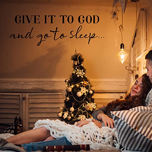 SUPERDANT Give It to God Wall Stickers Bible Quotes Wall Decals Inspirational Quotes Decals Stickers for Walls Vinyl Art Sticker for Living Room Bedroom Bathroom Home Decoration - Image 4