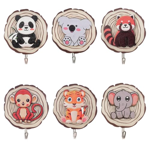 YunBey 6 Piezas Ganchos Adhesivos para Pared