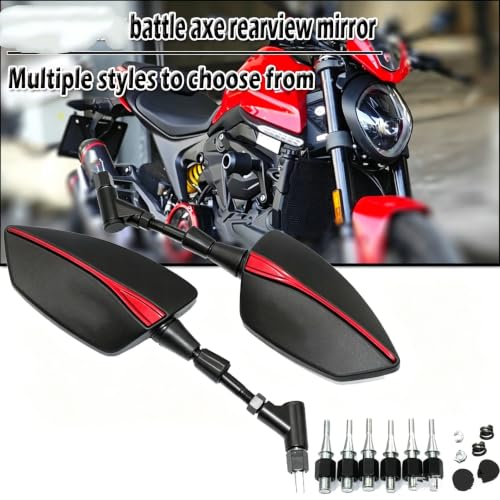 Espejos retrovisores para Ducati Monster retrovisor universal azul ajustable 8 10mm 2