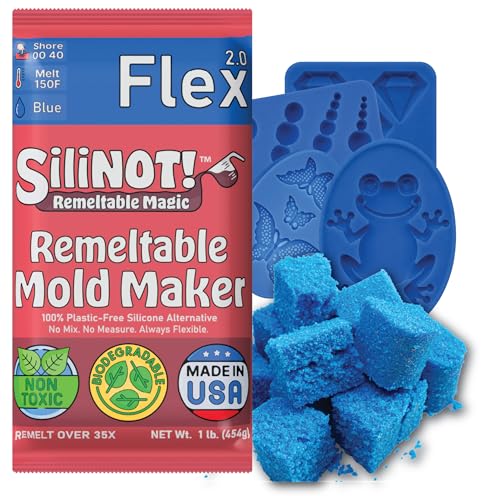 Remeltable Silicone Mold Making Kit 16oz. - Easier Than Silicone Mold Maker. Reuse 35x, No Mix...