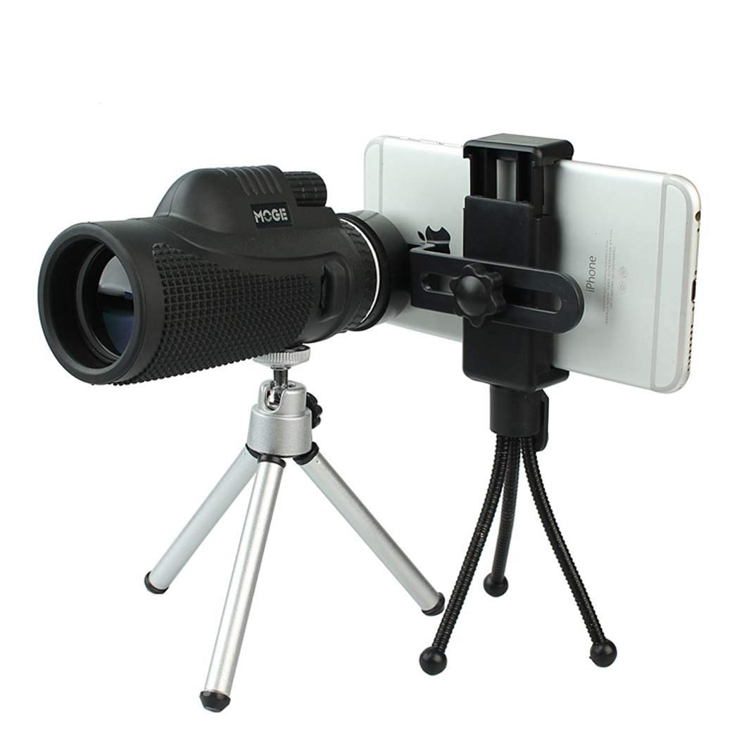 Monoculaire HD, télescope monoculaire Zoom avec Support de téléphone et trépied, monoculaire pour l'observation des Oiseaux, la Chasse, Le Camping, la randonnée, Les Jumelles d'extérieur 40X60
