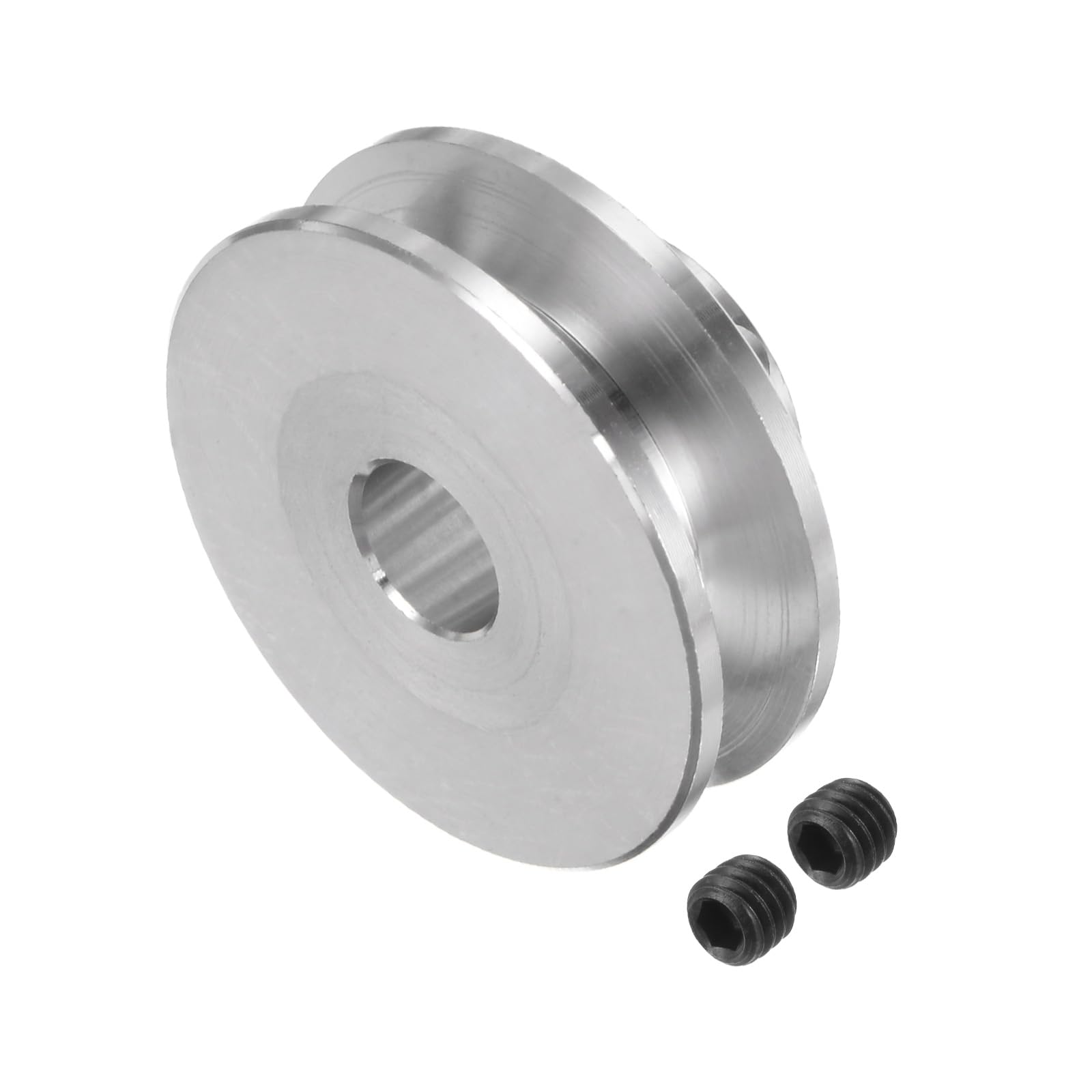 QUARKZMAN Puleggia a V con Foro da 3,17mm Diametro Esterno 20mm a Singola Scanalatura Lega Alluminio per Cinghia Tonda PU 3MM Albero Motore Macchina Trapano
