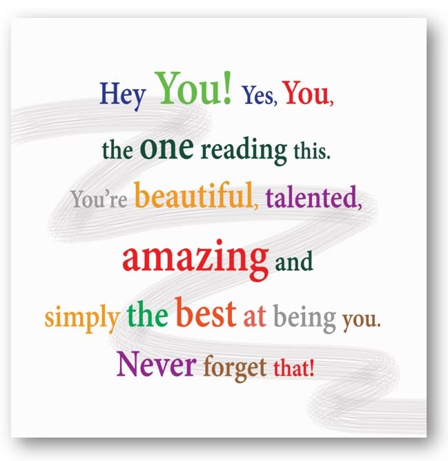 Rambling Mansion Publications Birthday/Blank Card for Women - General Female Card - 'You're Beautiful, Talented, Amazing and Simply the Best' - Eco-Friendly & Recyclable - Made in England