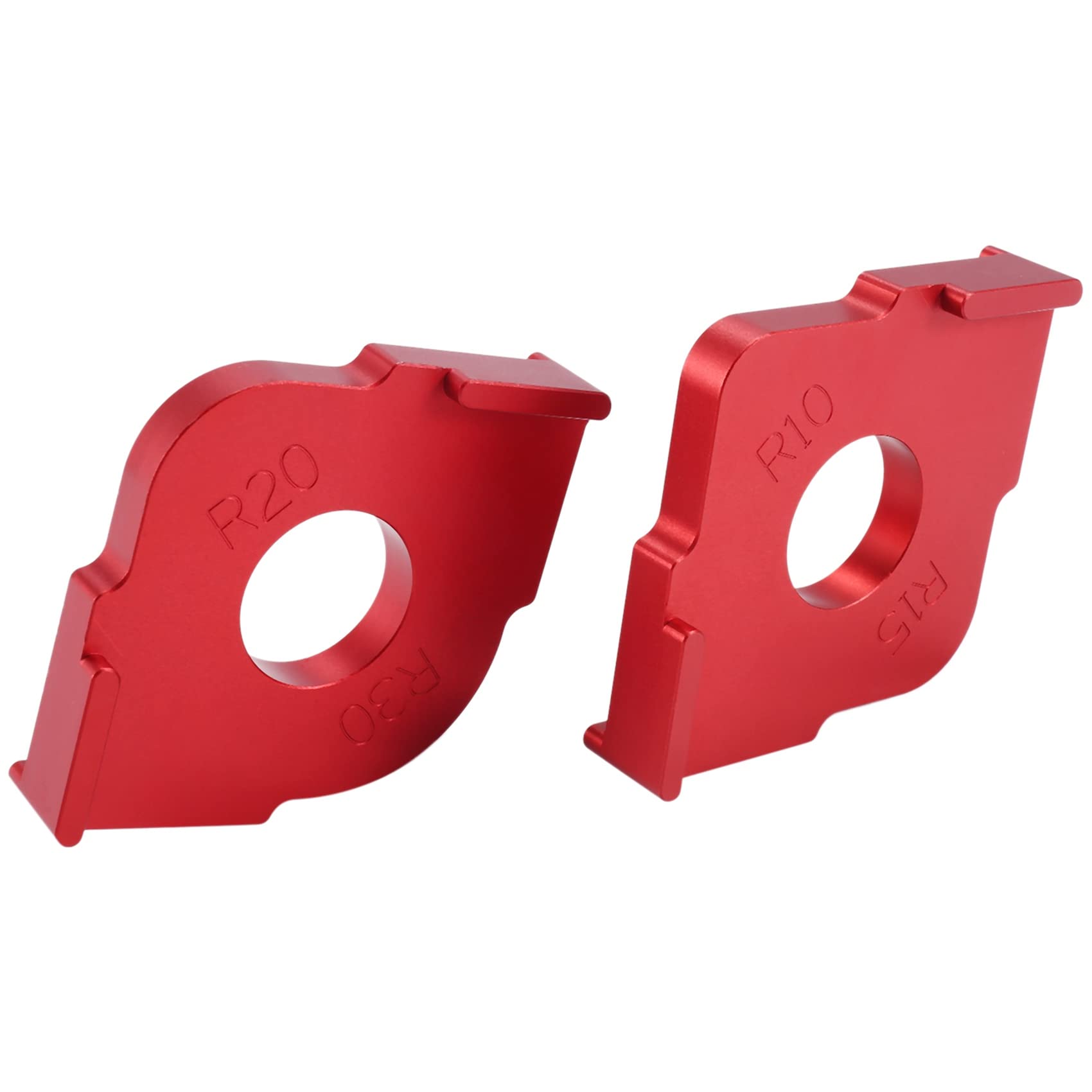 Asyduey Aluminum Alloy Radius Jig Router Templates, Radius Quick-Jig Router Bit Templates for Routing Rounded Corners,Set of 2