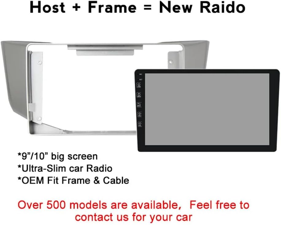 9'' Car Radio Stereo Dash Install Kit Fascia Panel Trim fits for Lexus RX300/330/350/400h 2003-2009 and Toyota Harrier 2003-2012 Installation Aftermarket Stereo Headunit