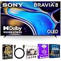Sony K55XR80BKIT1 55 inch BRAVIA 8 OLED 4K HDR Google TV Bundle XR OLED Contrast, Dolby Vision, 120Hz, Aco