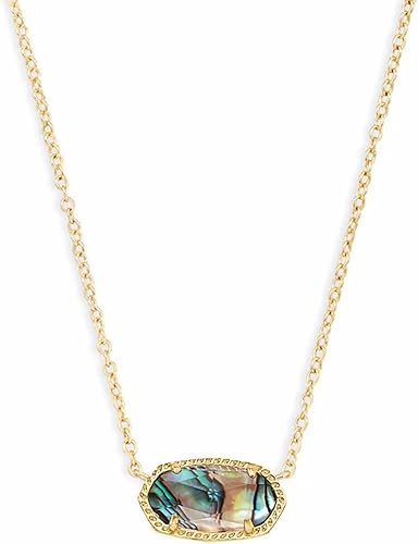 Collar con dije Kendra Scott Elisa para mujer, joyería de moda, chapado en oro de 14quilates