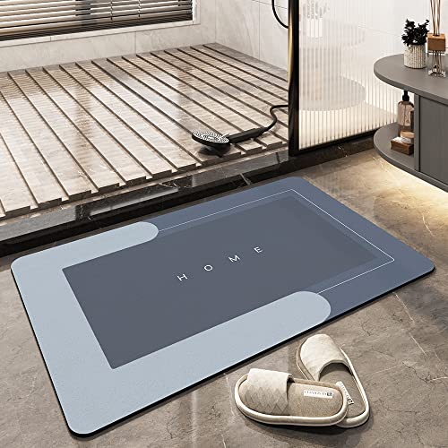 Modernized Magic Mat Bathroom Modrnizd Magic Mat Modernized Bath Mats Super Absorbent Non Slip Bathroom Rug for Floor Kitchen and Washing Machine (Blue-Rectangle 15.7 * 23.6 in)