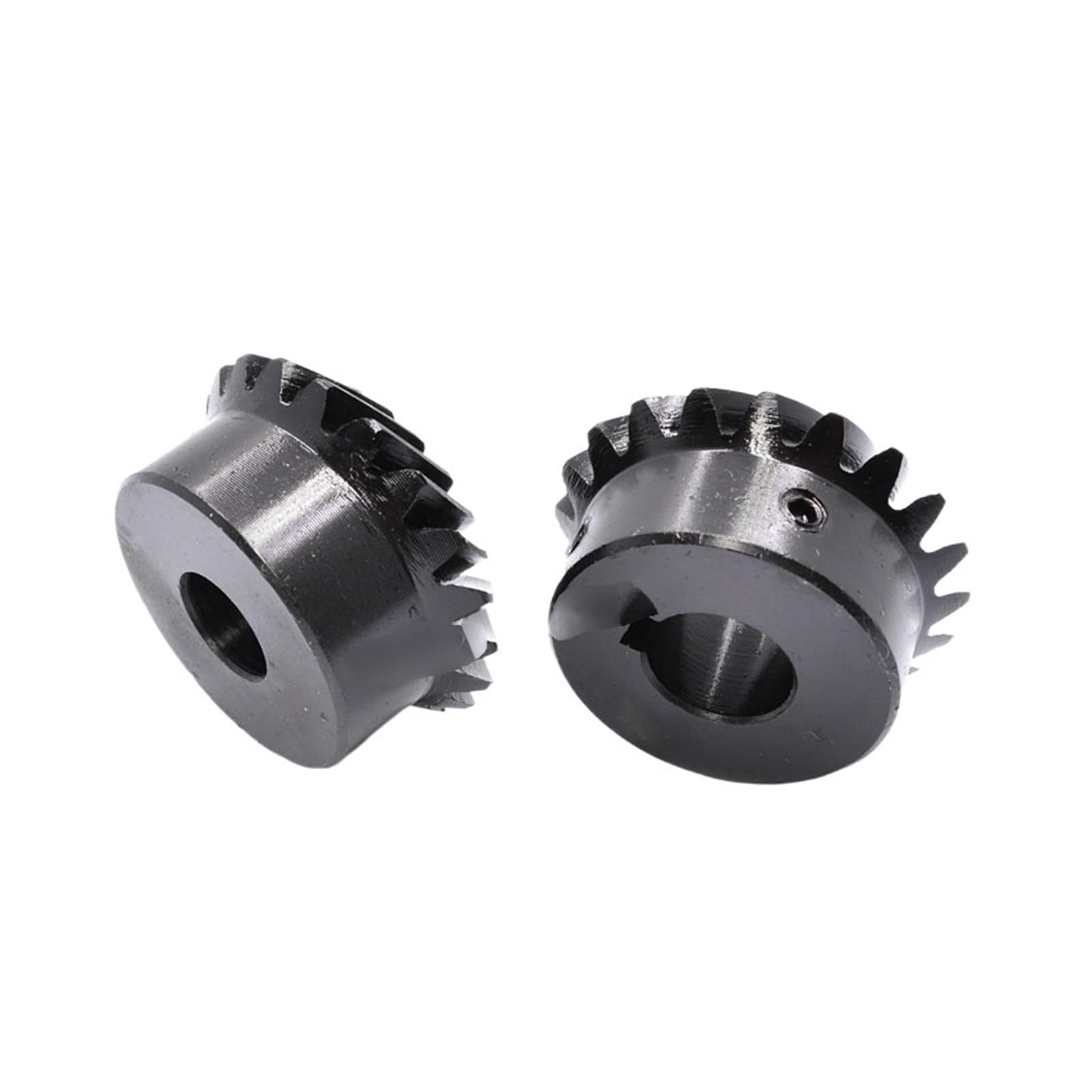 Bevel Gear Pinion Hardware Mechanical 1M 30Teeth 1:1 Spiral Bevel Gear Set 45# Steel Left-Hand and Right-Hand Helical Gear Bore 6/8/10/12mm(10mm)