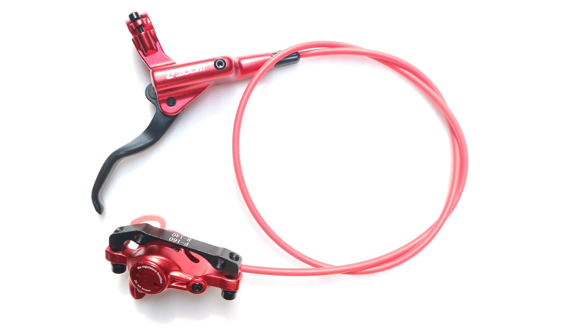 NYK Zoom Hydraulic Disc Brakes Pro Mountain Bike Sets MTB Front & Rear Set including Floating Disc Rotor 160mm & Color Bolts (Red) - Image 3