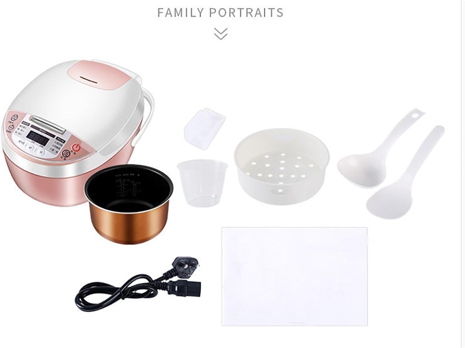 Rice Cooker (3L) Household Multifunctional Rice Cooker, Non-stick Inner Pot, Reservation And Heat Preservation, for 2-4 People 220-240V US/EU