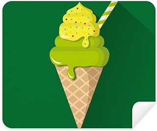 Green Matcha Ice Cones Popsicles Cleaning Cloth Screen Cleaner 2pcs Suede Fabric