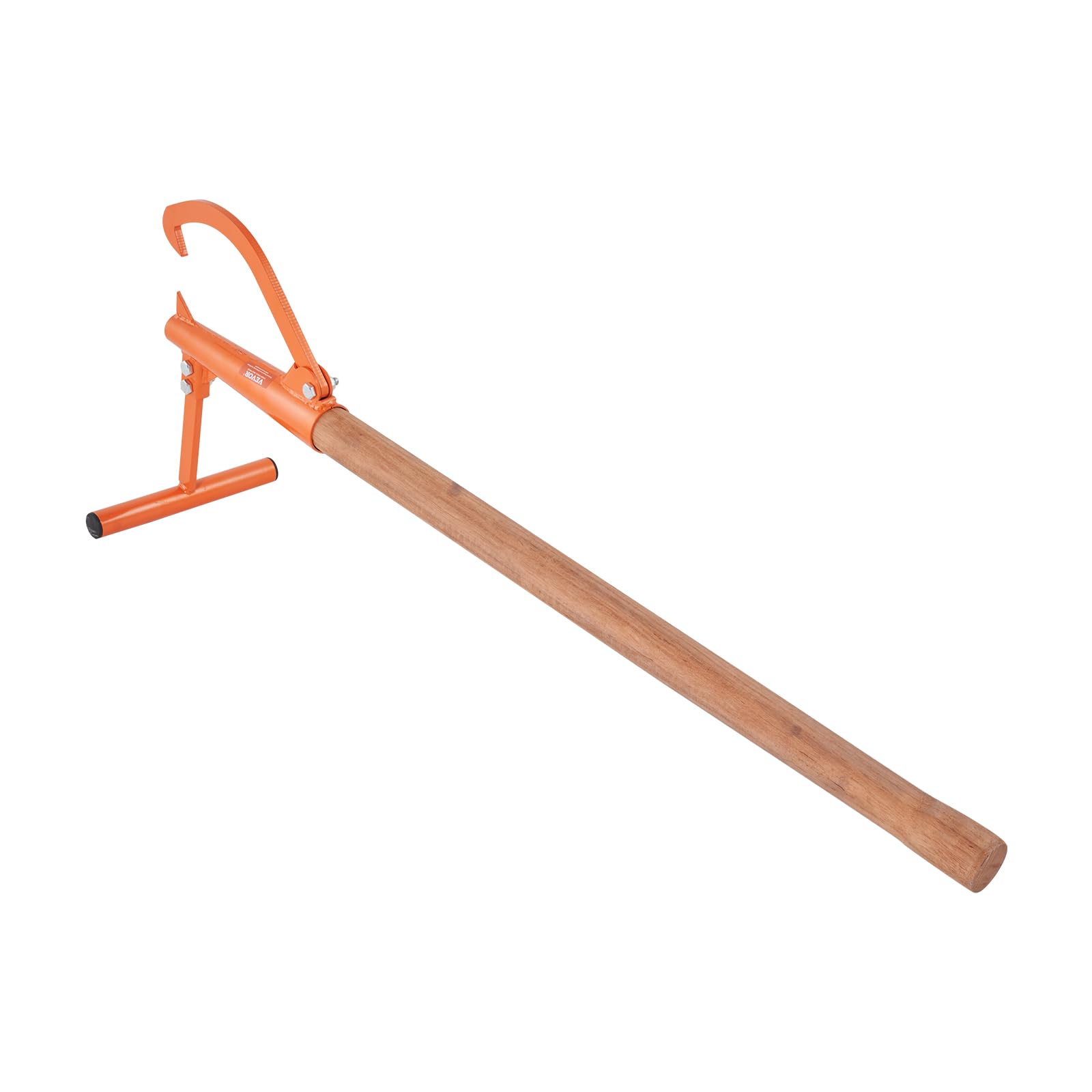 VEVOR Elevador de Troncos Resistente Mango de Madera de 1180 mm Gato para Troncos con Gancho de Inclinación Ajustable para Troncos de Diámetro de hasta 38 cm Gato para Enrollar, Levantar Troncos