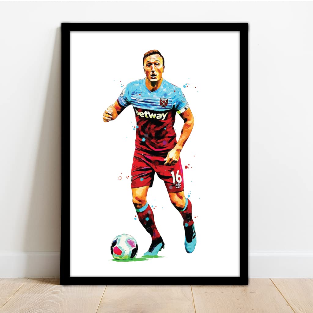 WEST HAM UMITED | MARK NOBLE | HAND DRAWN FRAMED ILLUSTRATION PRINT POSTER