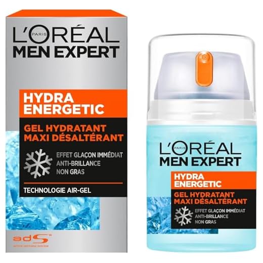 L'Oréal Men Expert - Gel Hydratant Maxi Désaltérant pour Homme - Soin du Visage - Hydra Energetic - 50 ml