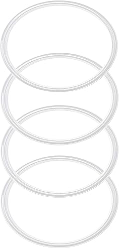 Paquete de 4 anillos de tapa de goma de repuesto de 30 onzas, sellos de junta de 3.7 pulgadas de diámetro, anillos de junta de tapa blanca para vaso