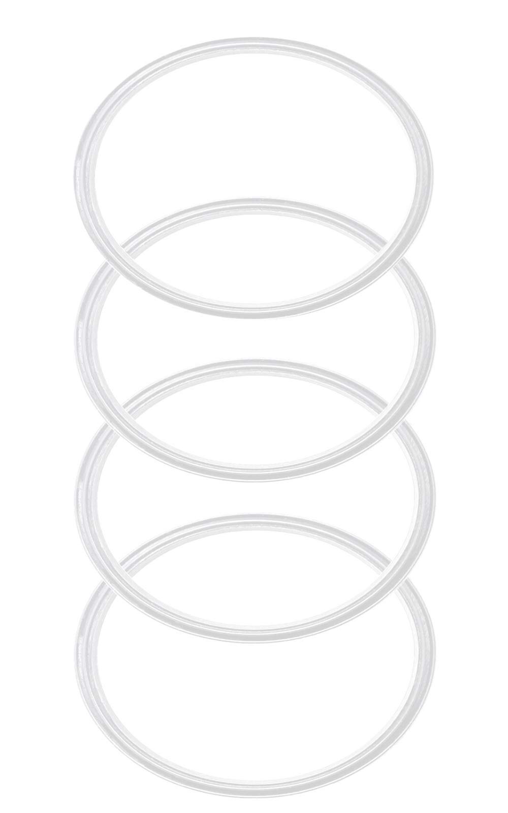 Pack of 4, 30 oz Replacement Rubber Lid Ring, 3.7 Inch Diameter - Gasket Seals, Lid for Insulated Stainless Steel Tumblers, Cups Vacuum Effect, fit for Brands - Yeti, Ozark Trail, Beast - White