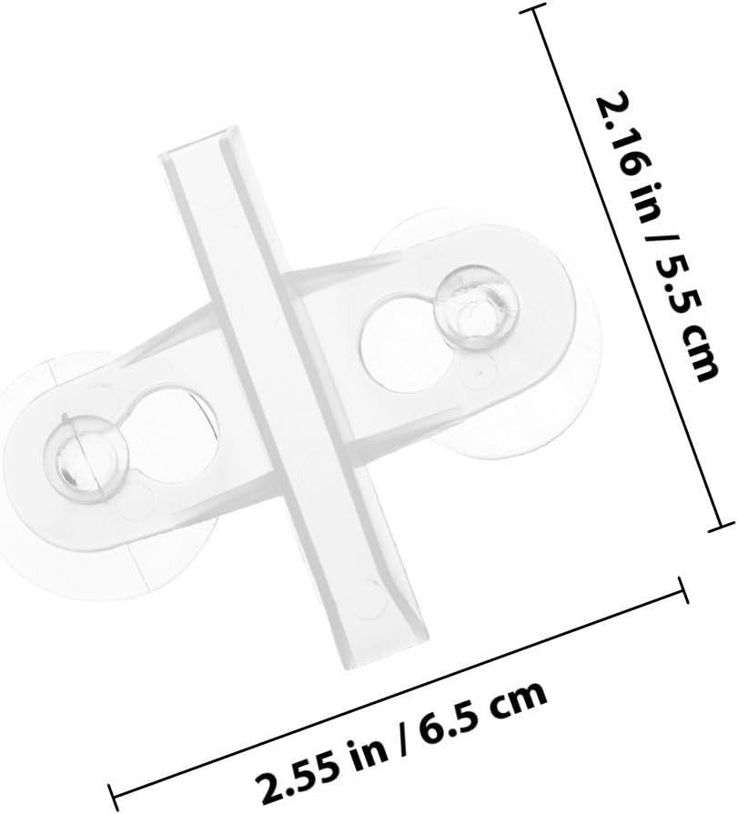 SEWACC 12pcs Aquarium Isolation Divider Clip with Suction Cup Plastic | Fish Tanks and Aquariums, Easy Installation, Helps Keep Divider Plates in Place, Does Not Interfere with Filter or Heater