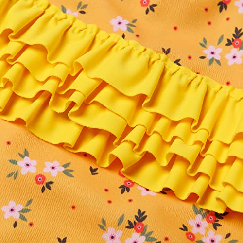Image of XFGIRLS Baby /Toddler Girls Swimsuit Long Sleeve One-Piece Bathing Suit Rash Guard for Kids UPF 50+ Swimwear