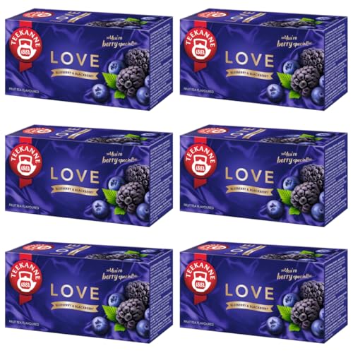 Thés aux fruits myrtille et mûre infusion Teekanne Love Blueberry 6 x 20 sachets