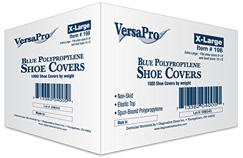 Disposable Non-Skid Shoe Covers - Blue (Extra Large, 1000/case)