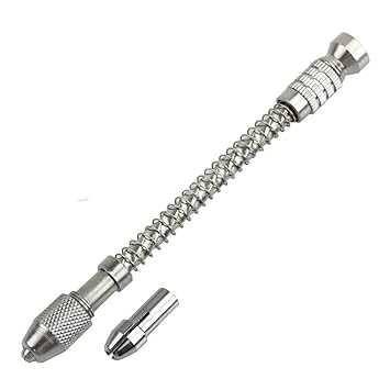 DIY Crafts Pin Vise Wood Spiral Hand Push Drill Chuck Micro Twist Bit. (Design No # 2, Drill)