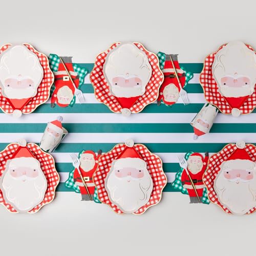 Image of Bonjour Fete Elegant Cherry Red Gingham Dinner Plates, Pack of 8, 11 inchD