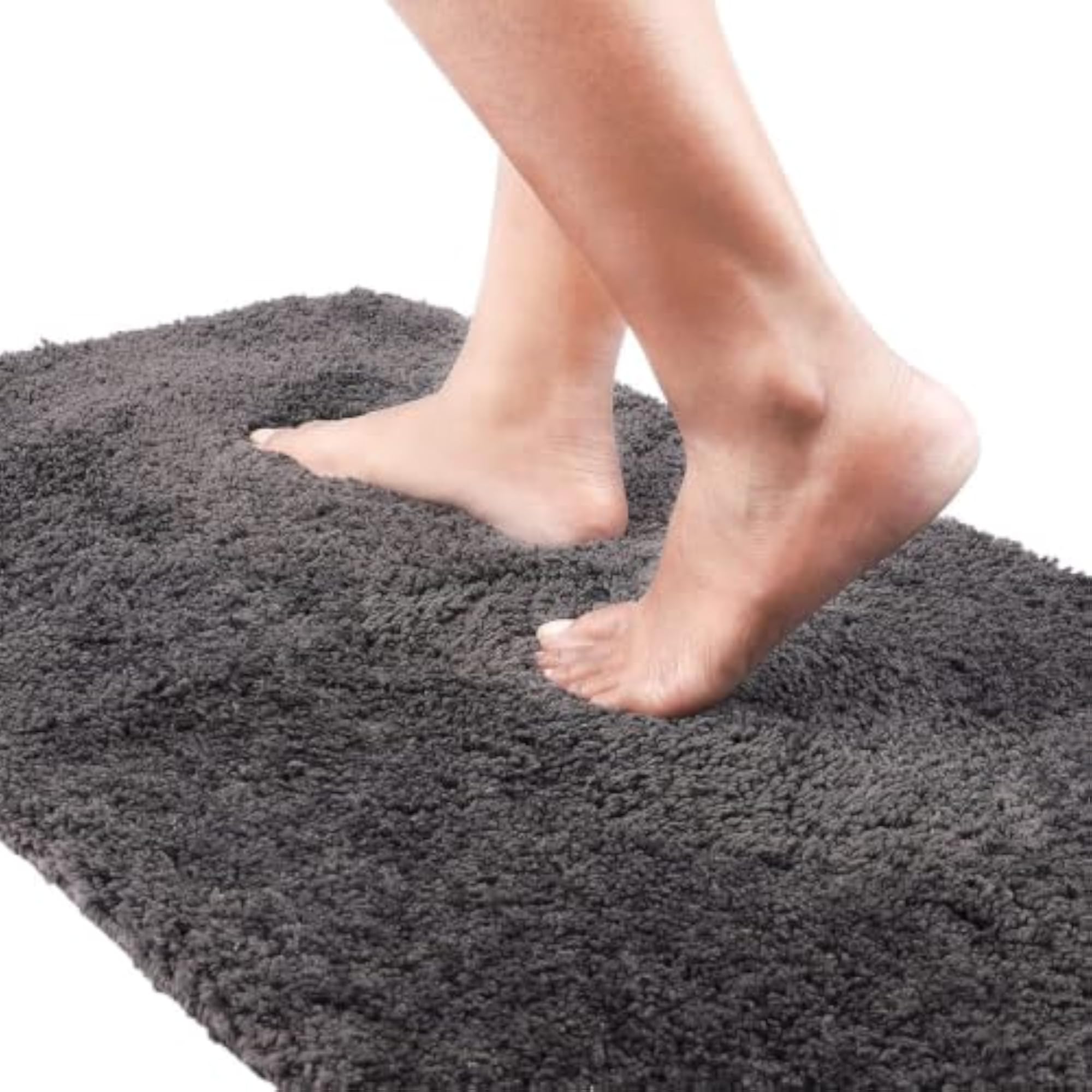 Microfiber Bathroom Mat, Brown Medium