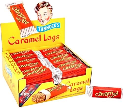 Tunnock Chocolate Caramel Logs Wafer with Roasted Coconut 32 g (Pack of 48)