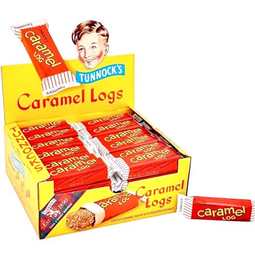 Tunnock Chocolate Caramel Logs Wafer with Roasted Coconut 32 g (Pack of 48)