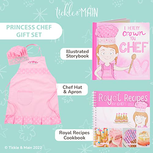 Tickle & Main I Hereby Crown You - Chef Princess Chef Gift Set, Kids Chef Hat And Apron For Girls Age 3-7 Years Old #TOP1