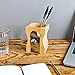 Suck UK Wood Pen Holder & Pencil Holder Office Desk Accessories & Wooden Desk Decor & Desk Organizer Pencil Holder For Desk & Pen Holder For Desk Pencil Sharpener For Office Accessories Light