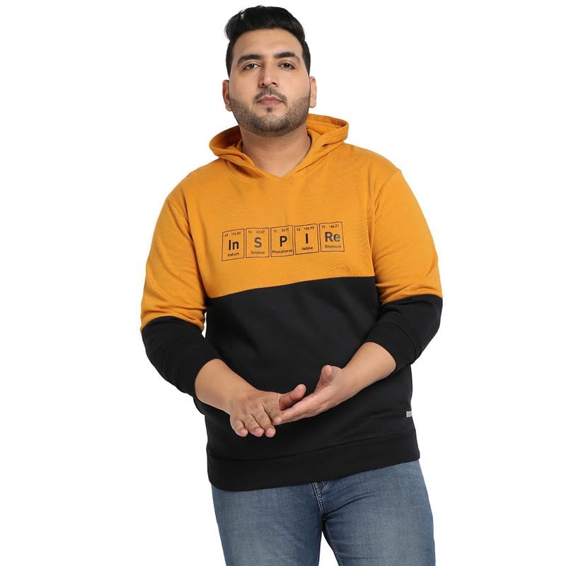instafab Plus Men's Hoodie with Kangaroo Pocket for Casual Wear |Hood Neck | Long Sleeve | Pull On Closure | Cotton Sweatshirt Crafted with Comfort Fit for Everyday Wear-picture-19