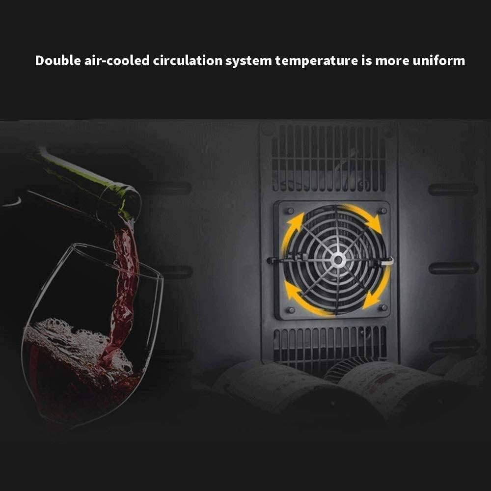 Freestanding Wine Cooler Mini Constant Temperature Wine Cabinet,Tempered Glass Shielding UV Rays,Compact Mini Wine Fridge 12 Bottle Capacity, Digital Control