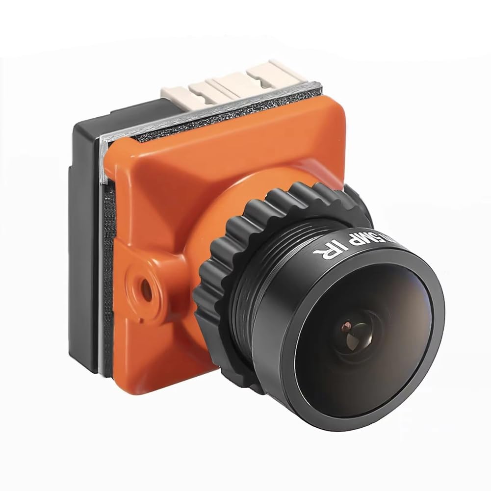 YEHEI FPV Camera 1800TVL 5MP 2.1mm 1/8 Inch Starlight Sensor 5V-40V NTSC/PAL with OSD for RC FPV Racing Drone DIY Parts Orange