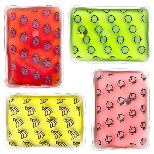 Reusable Hand Warmers - Instant Heat Packs, 4” Fruit Pattern Self Heating Hand Warmers, Reusable Click Instant Heat Packs, Sodium Acetate Hand Warmer, Outdoor Sports Skiing for Warmth
