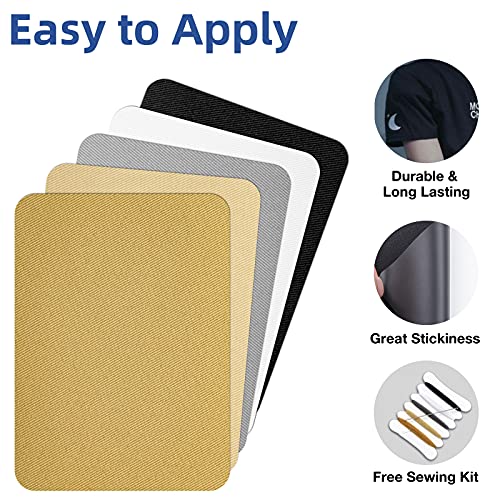 Htvront Iron On Patches For Clothing Repair, Fabric Patches Iron On, Black White Gray Beige Brown Repair Decorating Kit 20 Pieces Iron On Patch Size 3.7" By 4.9" (9.5 Cm X 12.5 Cm) #TOP2