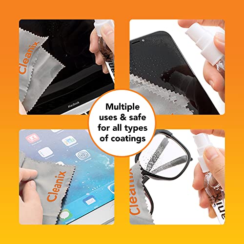 image for Cleanix Glasses Cleaner Set of 3, Alcohol-Free Eyeglass Cleaner, 3pcs.