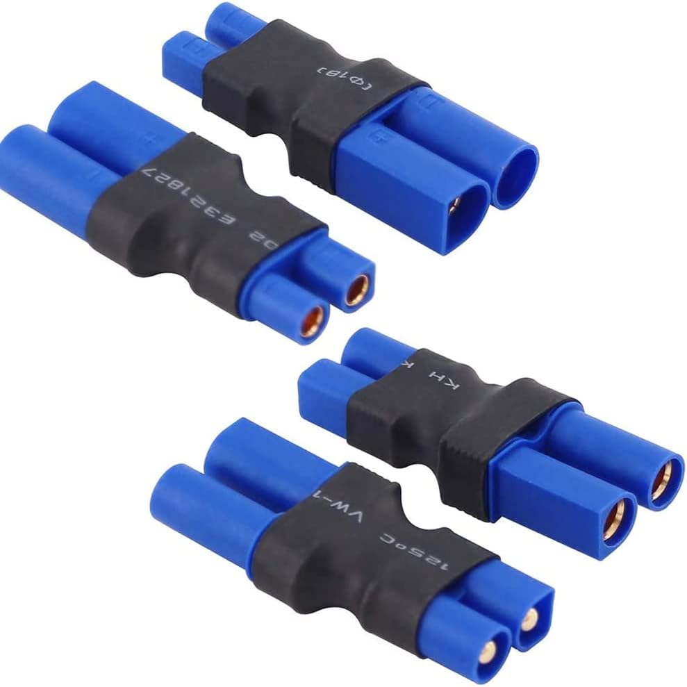 Yowoo 2 Pairs EC3 to EC5 Male Female Connector Adapter for RC Lipo Battery Connectors