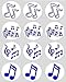 Produktbild 12 Blau Musik Note Cupcake Deckel reispapier 40mm Toppers vorgestanzt dekoration
