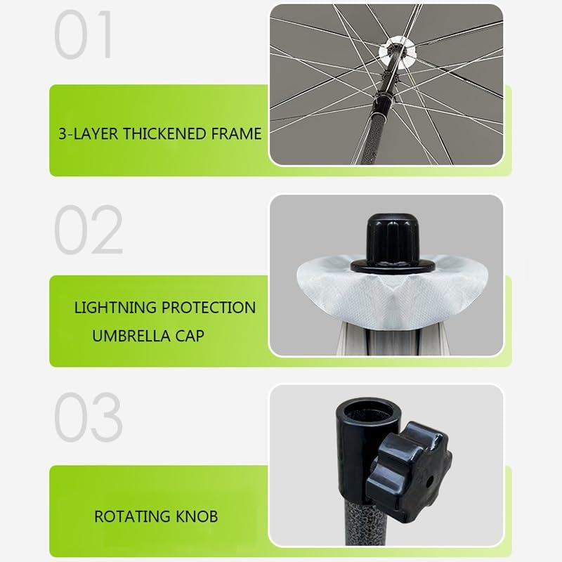 Sombrillas portátiles para jardín e inclinables con protección UV50+ 5