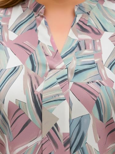 Image of Indietoga Women Plus Size Abstract Print Rayon Tunic Top (XL to 7XL)