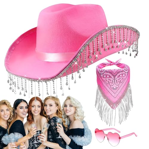 Chapeau et écharpe de cowgirl pour vos photos EVJF et soirées d'été